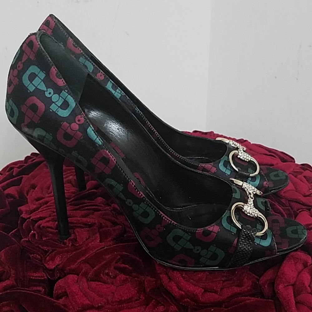 Gucci crystal horsebit accent peeptoe - Picture 3 of 7